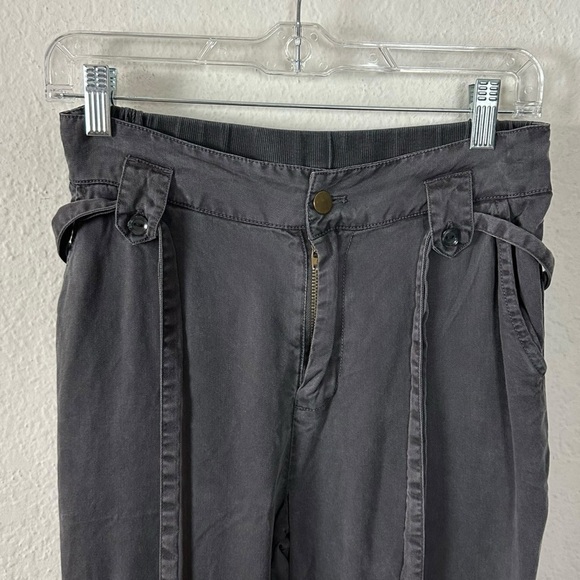 Young Fabulous & Broke Ankle Tie Subversive Cargo Joggers Black Grey Silky Small - Picture 5 of 10
